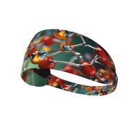 Elastic Sports Headband Hairband YYHHAOFA Atomic and Molecular Printing Soft, Breathable, Quick-Dry