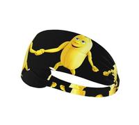 Elastic Sports Headband Hairband YYHHAOFA Bananas Holding Hands Pattern Athletic Band for Women, Men