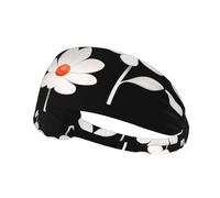 Elastic Sports Headband Hairband YYHHAOFA Beautiful Ceramic Flowers Pattern Athletic Band for Women, Men