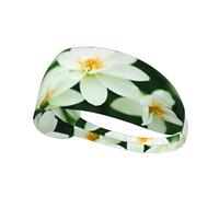 Elastic Sports Headband Hairband YYHHAOFA Blooming Jasmine Pattern Athletic Band for Women, Men