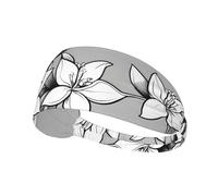 Elastic Sports Headband Hairband YYHHAOFA Bunch of Jasmine Pattern Athletic Band for Women, Men
