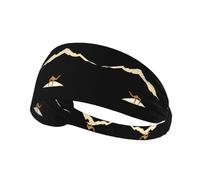 Elastic Sports Headband Hairband YYHHAOFA Camel at The Foot of The Mountain Pattern Athletic Band for Women, Men