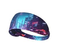 Elastic Sports Headband Hairband YYHHAOFA Cars On The Street Pattern Athletic Band for Women, Men