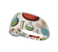 Elastic Sports Headband Hairband YYHHAOFA Chemistry Print Printing Soft, Breathable, Quick-Dry