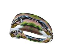 Elastic Sports Headband Hairband YYHHAOFA Deadly Rolling Croco Pattern Athletic Band for Women, Men