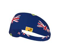 Elastic Sports Headband Hairband YYHHAOFA Flag of The Turks and Caicos Islands Pattern Athletic Band for Women, Men