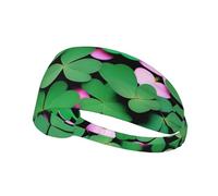 Elastic Sports Headband Hairband YYHHAOFA Four Leaf Clover Pattern Athletic Band for Women, Men