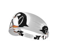 Elastic Sports Headband Hairband YYHHAOFA I Love Penguins Pattern Athletic Band for Women, Men