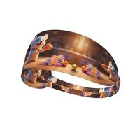 Elastic Sports Headband Hairband YYHHAOFA Mouse Stealing Candy Pattern Athletic Band for Women, Men