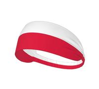 Elastic Sports Headband Hairband YYHHAOFA Polish flag Printing Soft, Breathable, Quick-Dry
