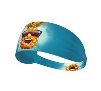 Elastic Sports Headband Hairband YYHHAOFA psych pineapple quote Printing Soft, Breathable, Quick-Dry