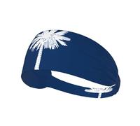 Elastic Sports Headband Hairband YYHHAOFA South Carolina Flag Pattern Athletic Band for Women, Men