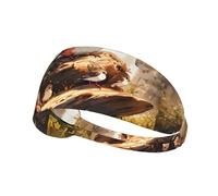 Elastic Sports Headband Hairband YYHHAOFA Swallow in the jungle Printing Soft, Breathable, Quick-Dry