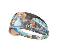 Elastic Sports Headband Hairband YYHHAOFA The Girl on the Carousel Printing Soft, Breathable, Quick-Dry