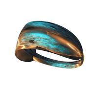 Elastic Sports Headband Hairband YYHHAOFA View under the moon Printing Soft, Breathable, Quick-Dry