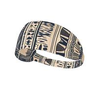 Elastic Sports Headband Hairband YYHWHJDE African peoples illustration Pattern Quick Drying, Moisture Wicking