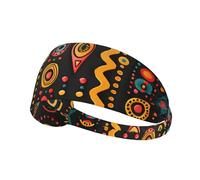 Elastic Sports Headband Hairband YYHWHJDE african tribal ethnic texture Pattern Soft, Breathable, Quick-Dry