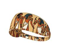 Elastic Sports Headband Hairband YYHWHJDE Ancient Egyptian Hieroglyph Pattern Quick Drying, Moisture Wicking