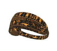 Elastic Sports Headband Hairband YYHWHJDE ancient egyptian hieroglyph Pattern Soft, Breathable, Quick-Dry