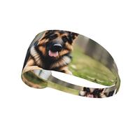 Elastic Sports Headband Hairband YYHWHJDE Animal german shepherd Pattern Quick Drying, Moisture Wicking