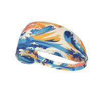 Elastic Sports Headband Hairband YYHWHJDE beach maui hawaii sunset sea waves clouds Pattern Soft, Breathable, Quick-Dry