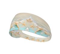 Elastic Sports Headband Hairband YYHWHJDE Beach Starfish Pattern Soft, Breathable, Quick-Dry