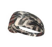 Elastic Sports Headband Hairband YYHWHJDE Beautiful Landscape Painting 2 Pattern Spandex, Soft, Breathable, Quick-Dry