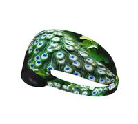Elastic Sports Headband Hairband YYHWHJDE Beautiful Peacock Picture Quick Drying, Moisture Wicking