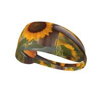 Elastic Sports Headband Hairband YYHWHJDE Beautiful yellow sunflowers Picture Quick Drying, Moisture Wicking