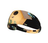Elastic Sports Headband Hairband YYHWHJDE Bird's House Prints Athletic Band for Women, Men