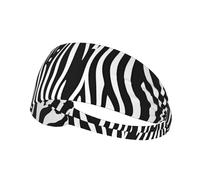 Elastic Sports Headband Hairband YYHWHJDE black and white zebra stripes Pattern Soft, Breathable, Quick-Dry