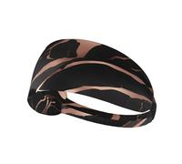 Elastic Sports Headband Hairband YYHWHJDE Black rose gold Marble Picture Soft, Breathable, Quick-Dry