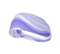Elastic Sports Headband Hairband YYHWHJDE Blue and Purple Waves Pattern Spandex, Soft, Breathable, Quick-Dry