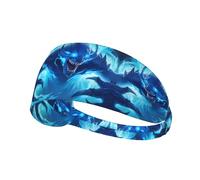 Elastic Sports Headband Hairband YYHWHJDE Blue Eyed Monster Pattern Spandex, Soft, Breathable, Quick-Dry