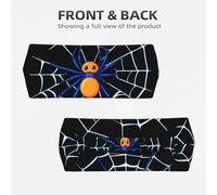 Elastic Sports Headband Hairband YYHWHJDE Blue Spider On Spider Web Pattern Soft, Breathable, Quick-Dry