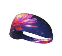 Elastic Sports Headband Hairband YYHWHJDE Bodhi Blossom Pattern Spandex, Soft, Breathable, Quick-Dry