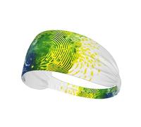 Elastic Sports Headband Hairband YYHWHJDE Brazilian fingerprint Pattern Quick Drying, Moisture Wicking