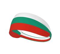 Elastic Sports Headband Hairband YYHWHJDE Bulgarian Flag Pattern Soft, Breathable, Quick-Dry