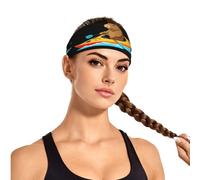 Elastic Sports Headband Hairband YYHWHJDE Capybara On A Kayak Pattern Soft, Breathable, Quick-Dry
