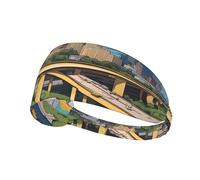 Elastic Sports Headband Hairband YYHWHJDE Cartoon Austin Texas Pattern Soft, Breathable, Quick-Dry