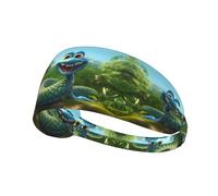 Elastic Sports Headband Hairband YYHWHJDE Cartoon Cobra Snake Pattern Soft, Breathable, Quick-Dry