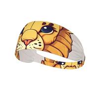 Elastic Sports Headband Hairband YYHWHJDE Cartoon cute little lion Pattern Quick Drying, Moisture Wicking