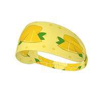 Elastic Sports Headband Hairband YYHWHJDE cartoon lemon Pattern Quick Drying, Moisture Wicking