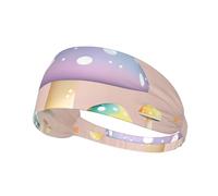 Elastic Sports Headband Hairband YYHWHJDE Cartoon mushroom Pattern Quick Drying, Moisture Wicking