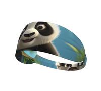 Elastic Sports Headband Hairband YYHWHJDE Cartoon Panda Bear Pattern Soft, Breathable, Quick-Dry
