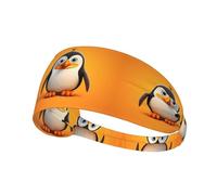 Elastic Sports Headband Hairband YYHWHJDE cartoon penguin Pattern Soft, Breathable, Quick-Dry