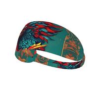 Elastic Sports Headband Hairband YYHWHJDE Cartoon Phoenix Pattern Spandex, Soft, Breathable, Quick-Dry