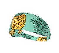 Elastic Sports Headband Hairband YYHWHJDE cartoon pineapple Pattern Soft, Breathable, Quick-Dry