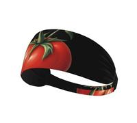 Elastic Sports Headband Hairband YYHWHJDE Cartoon Tomato Pattern Spandex, Soft, Breathable, Quick-Dry