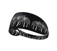 Elastic Sports Headband Hairband YYHWHJDE Castle Guardian Pattern Quick Drying, Moisture Wicking